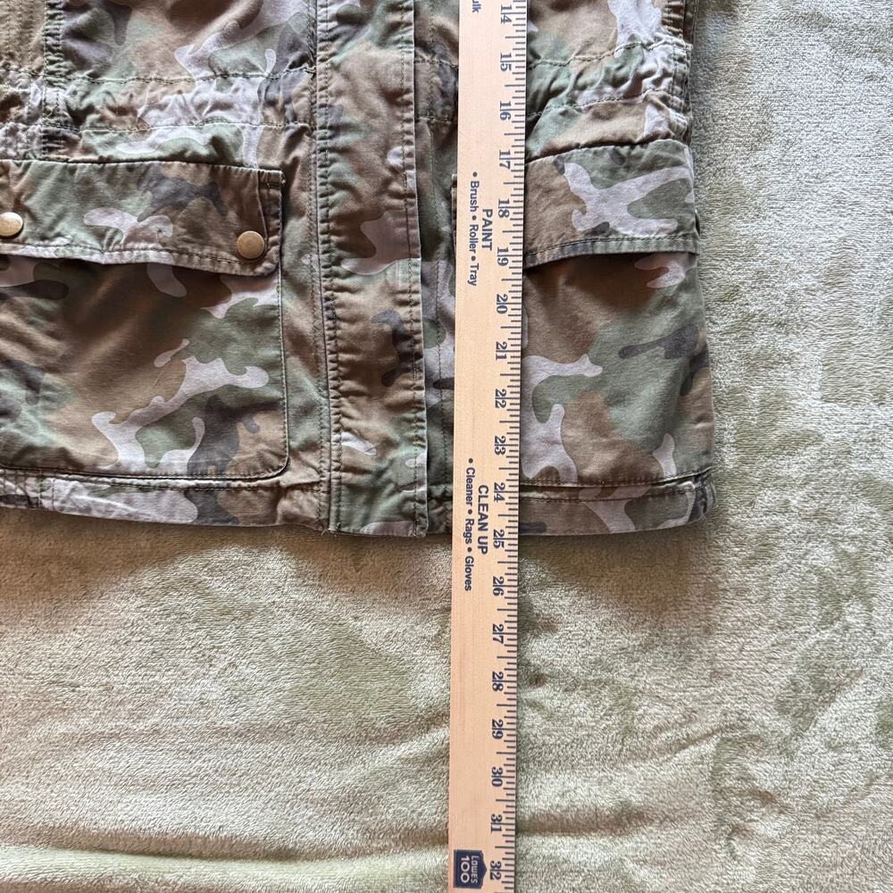 Cotton Camo Utility Jacket Military Drawstring Waist Cargo Gorpcore - Picture 8 of 11